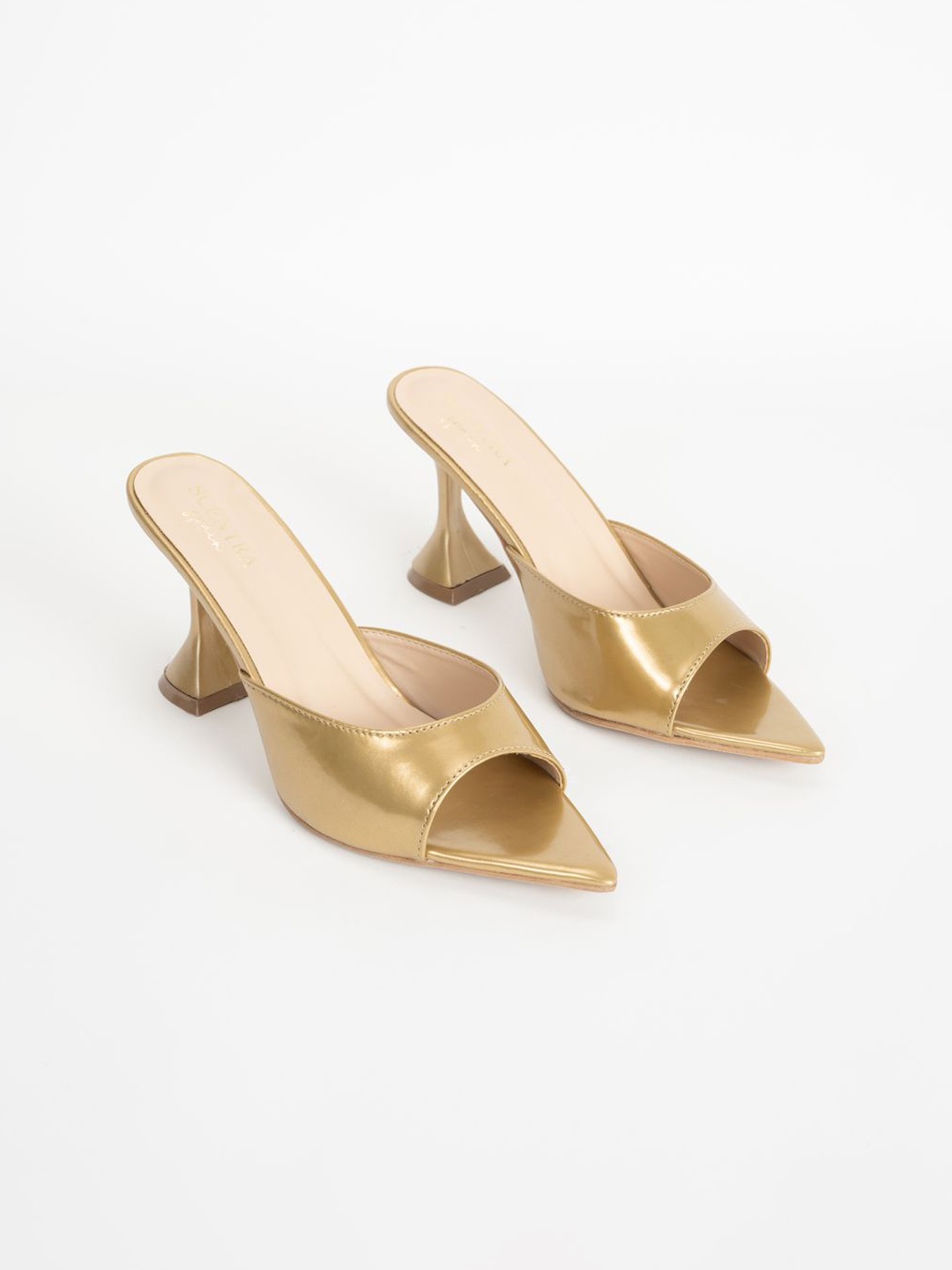 

SCENTRA Party Block Sandals, Gold