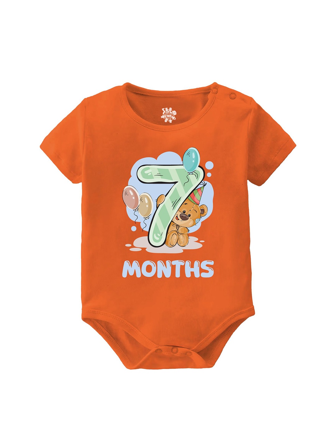 

Baby Buzz Infants Printed Pure Cotton Bodysuit, Orange