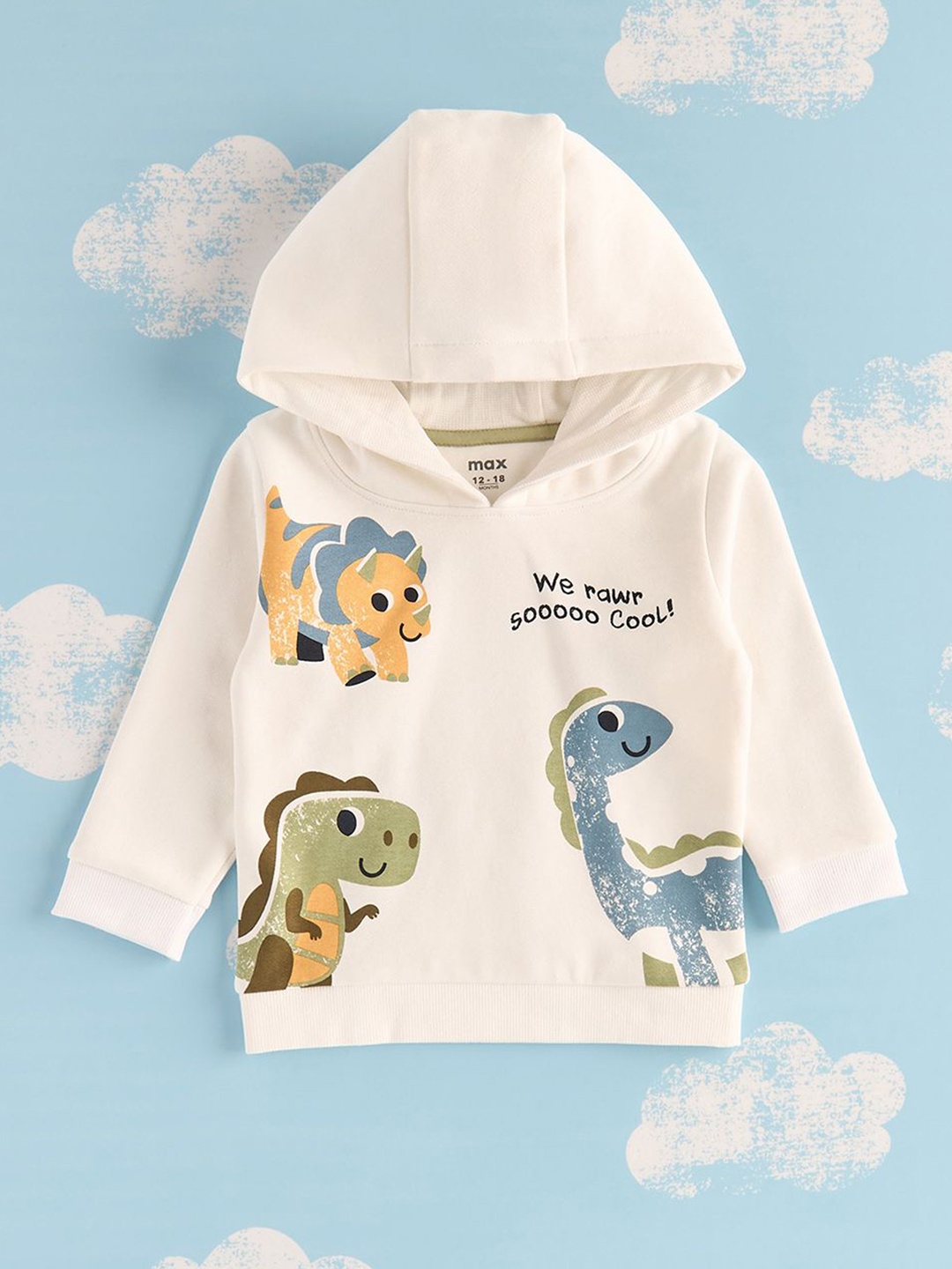 

max Boys Printed Sweatshirt, Beige