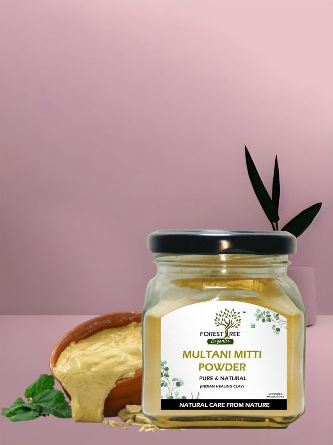 

FORESTREE Pure And Natural Multani Mitti Powder - 100 g, Yellow