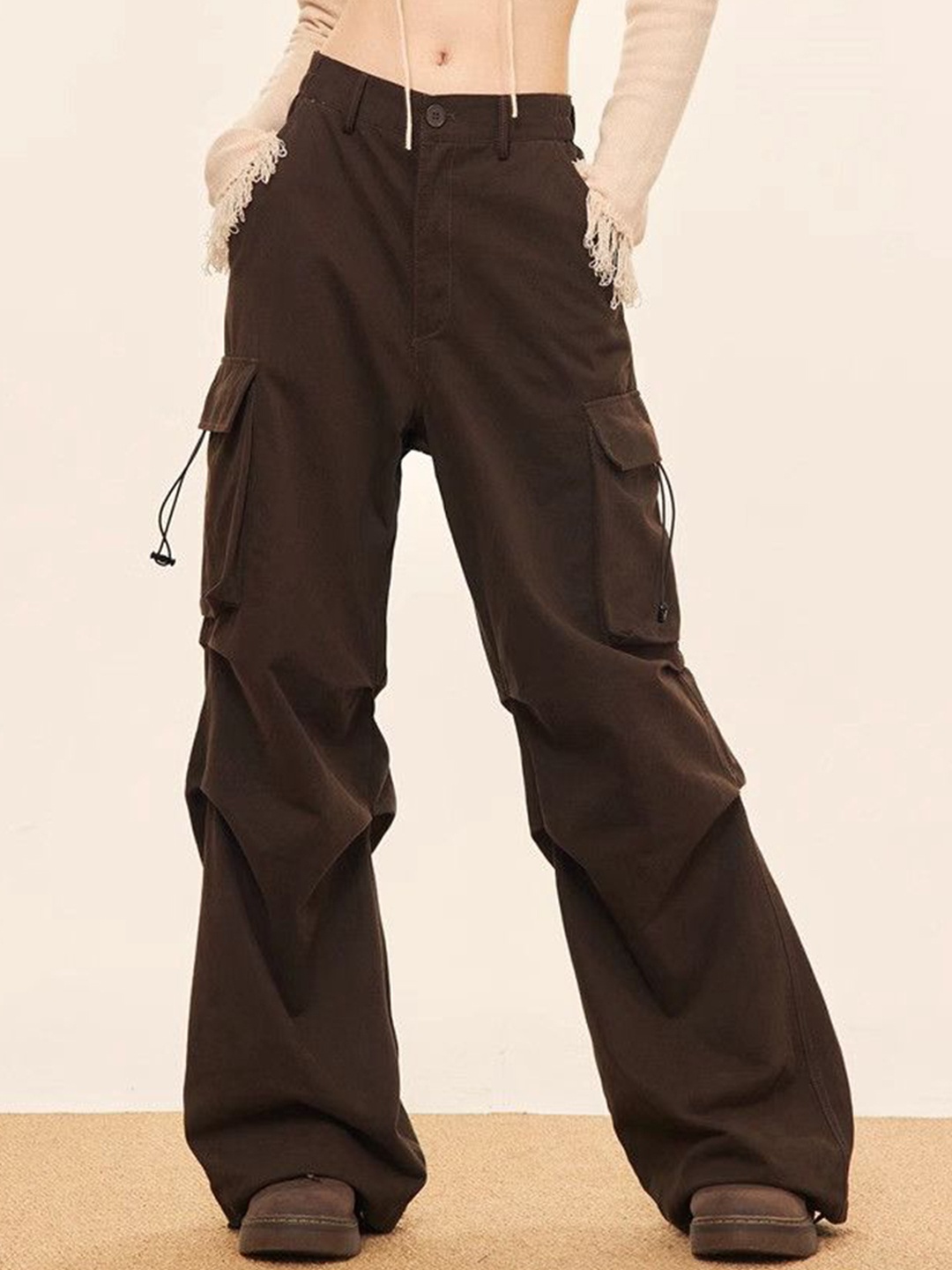

DressBerry Women Cargos Trousers, Coffee brown