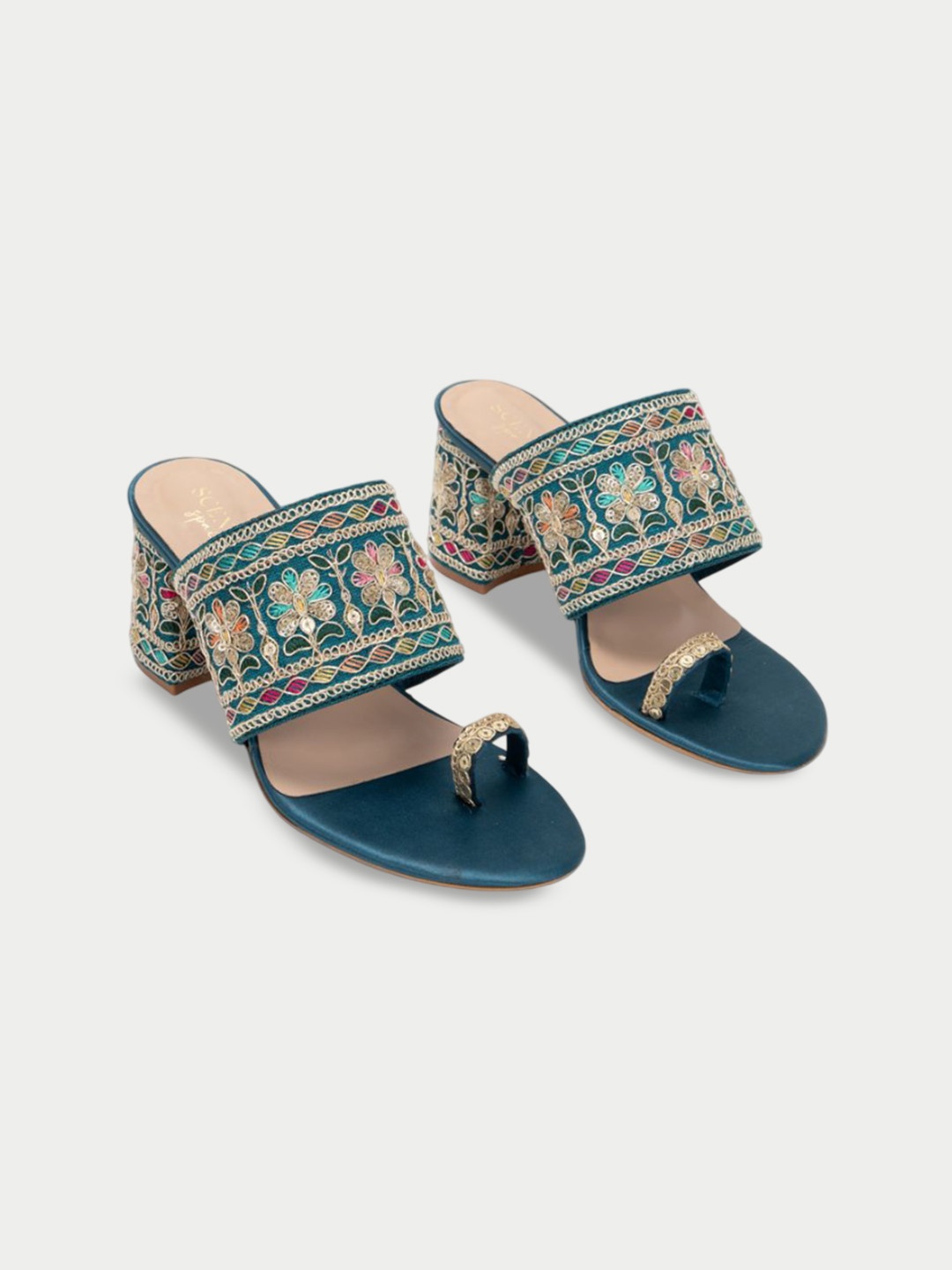 

SCENTRA Party Block Sandals, Green