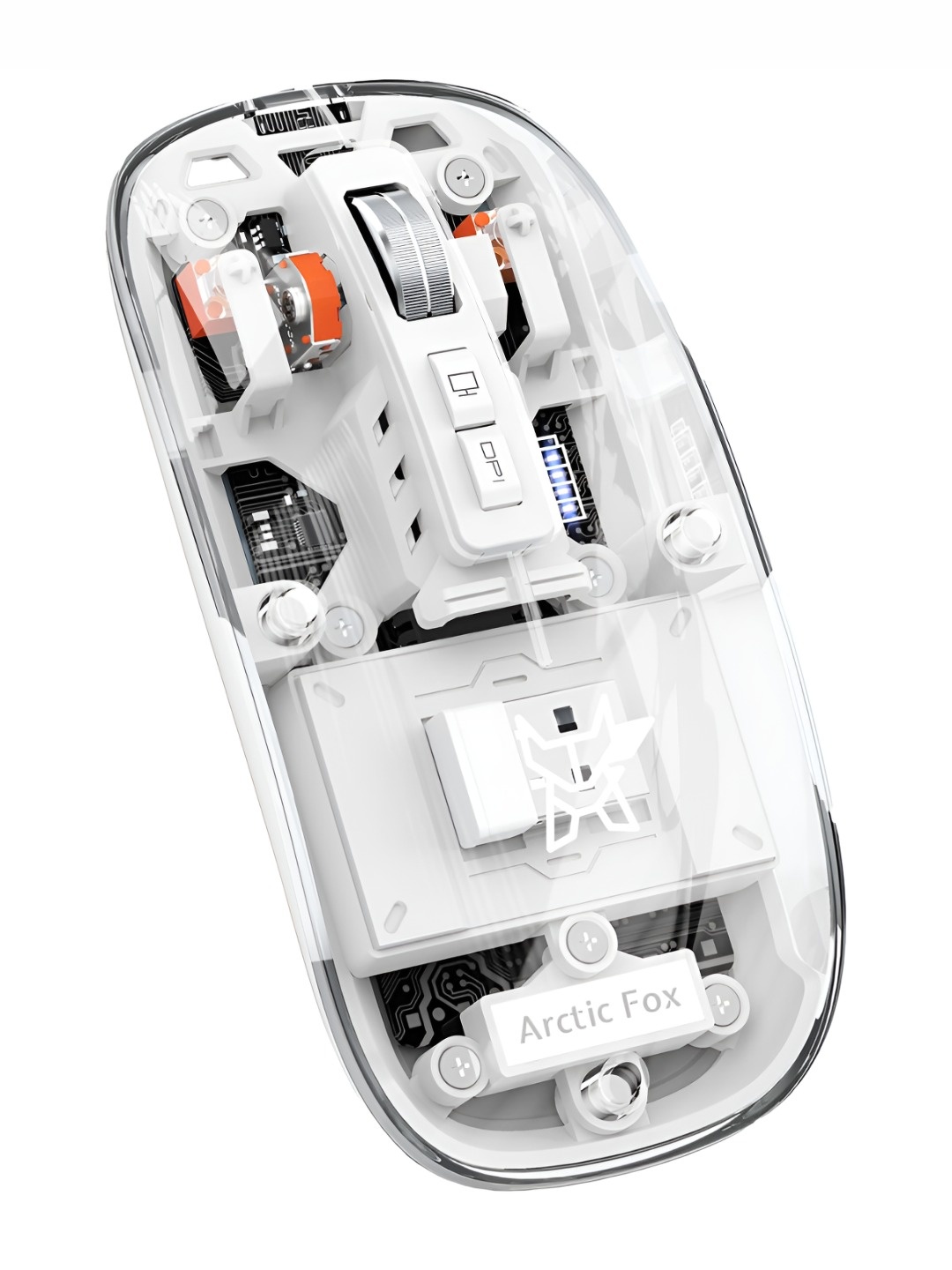 

Arctic Fox Pureview Transparent Wireless & Bluetooth Rechargeable Mouse, White