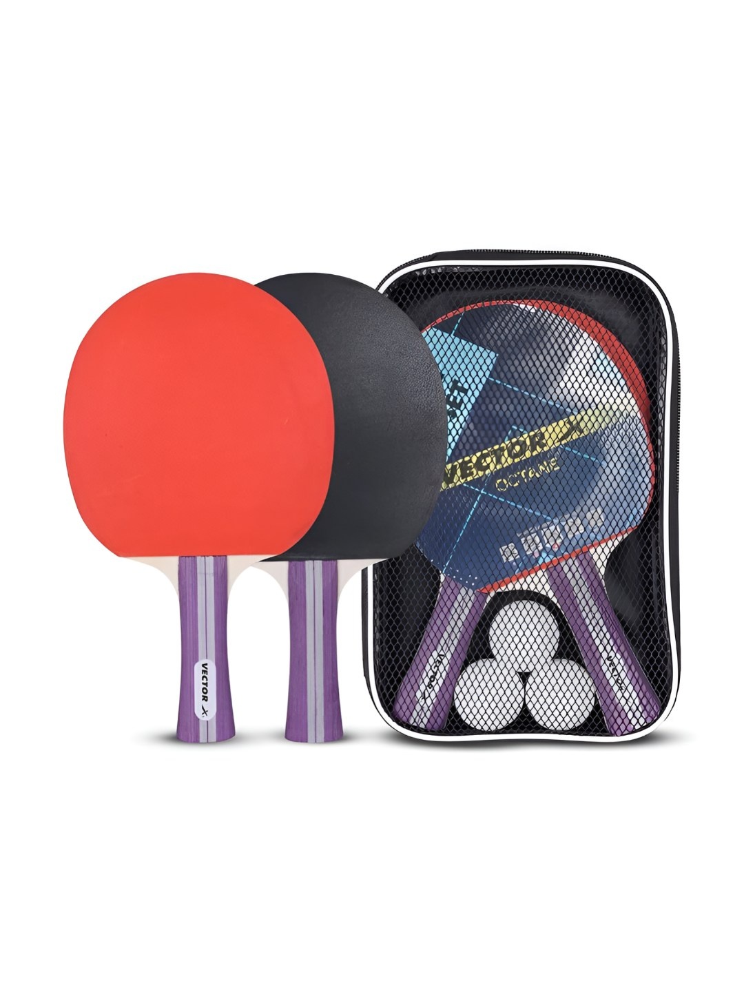 

VECTOR X Set Of 5 Octane Table Tennis Playset, Red