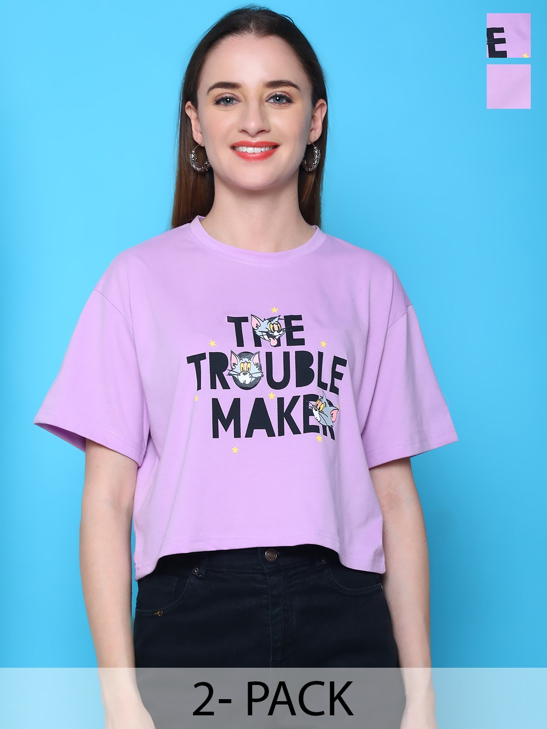 

Dreambe Women Typography 2 Wonder Woman Printed Fusion Applique T-shirt, Multi