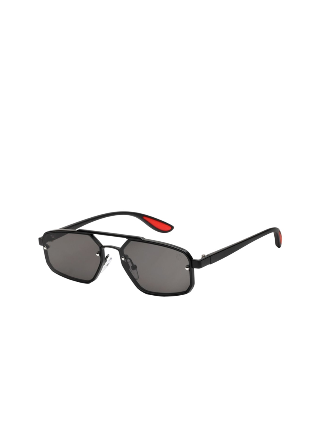

HASHTAG EYEWEAR Men Square Sunglasses with Polarised and UV Protected Lens ICE-S2290-C2, Black