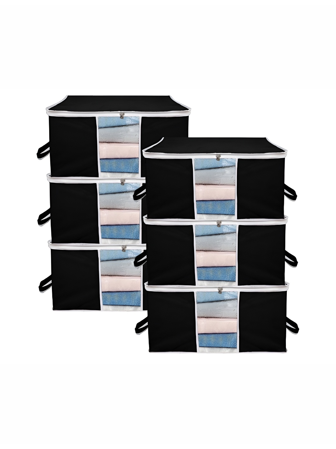 

ANKIT INTERNATIONAL Black Set of 6 Super Strong Multi-Utility Organisers