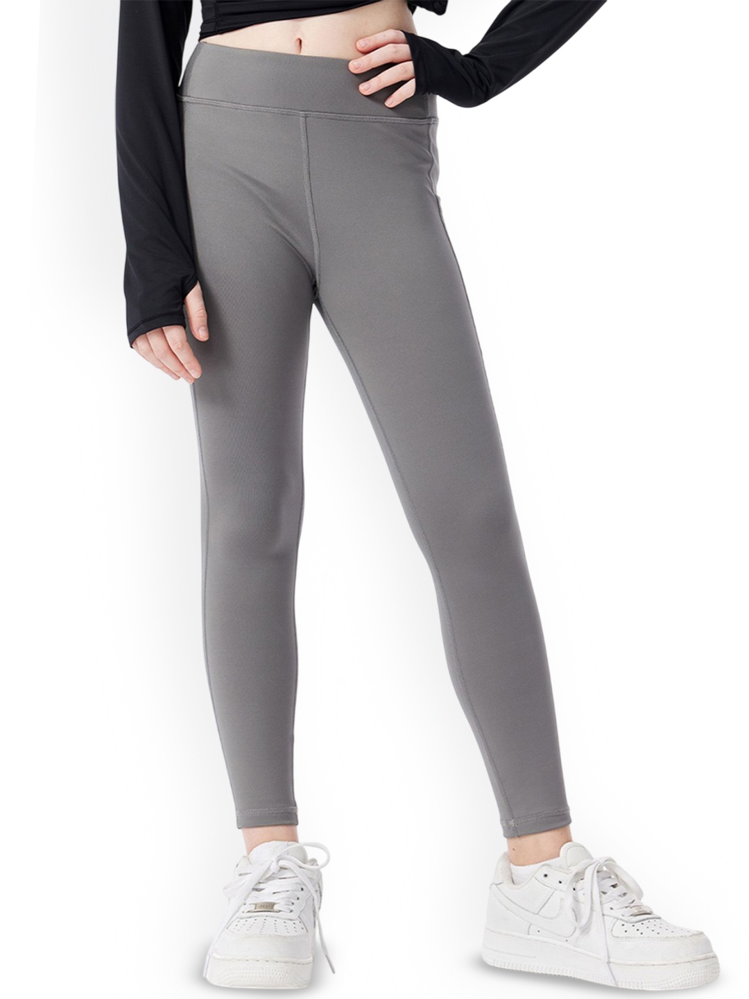 

LULU & SKY Girls Mid-Rise Ankle-Length Leggings, Grey