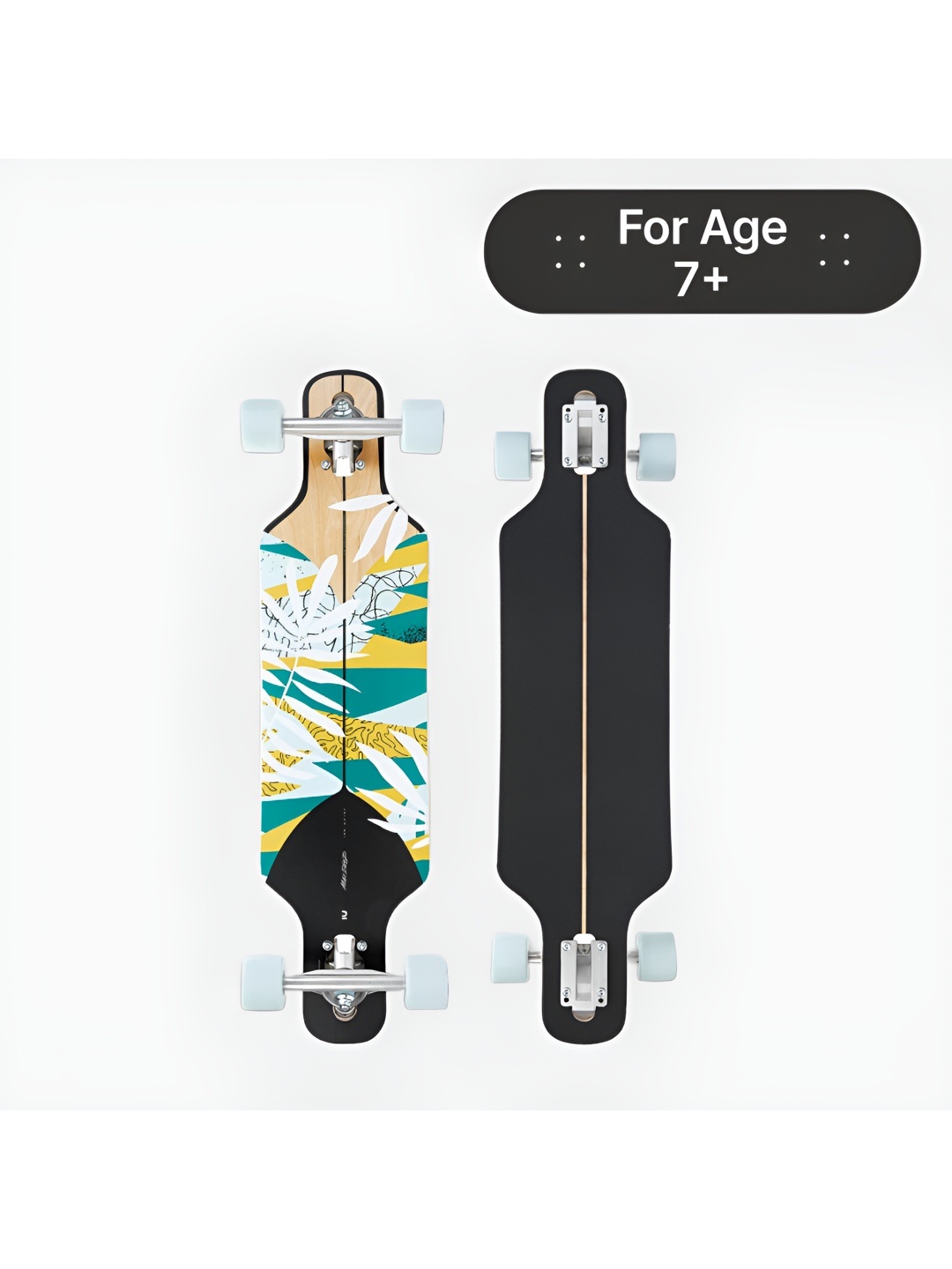 

OXELO By Decathlon Wood & Aluminium Skates, Black
