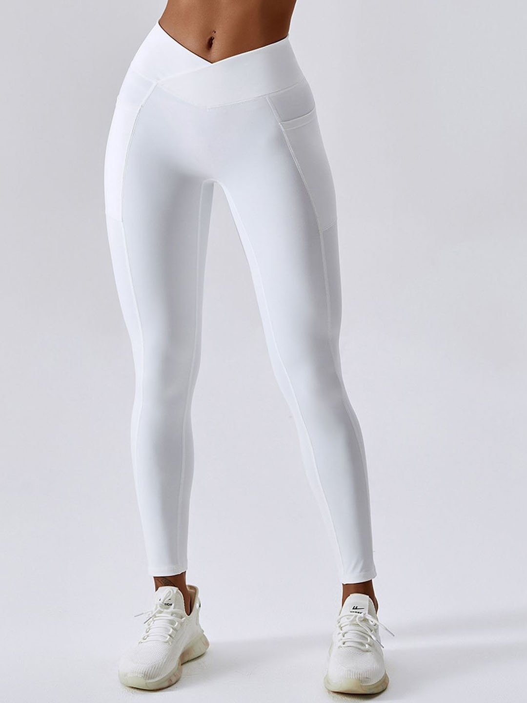 

StyleCast Ankle-Length Gym Tights, White