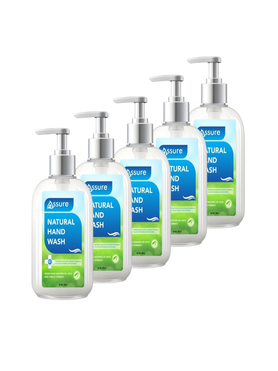 

Assure Set Of 5 Natural Hand Wash With Vitamin E - 250 ml Each, Off white