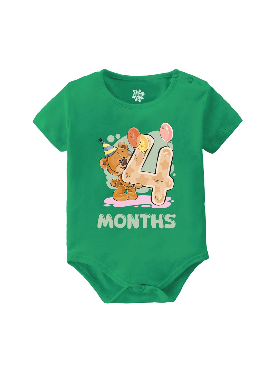 

Baby Buzz Infants Printed Pure Cotton Bodysuit, Green