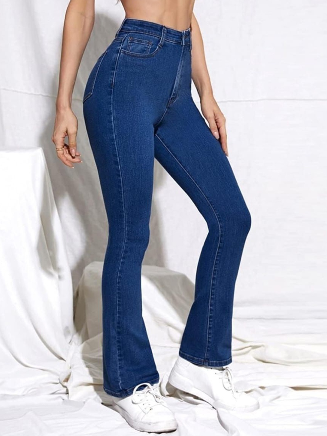 

Next One Women Smart Bootcut High-Rise Stretchable Jeans, Navy blue