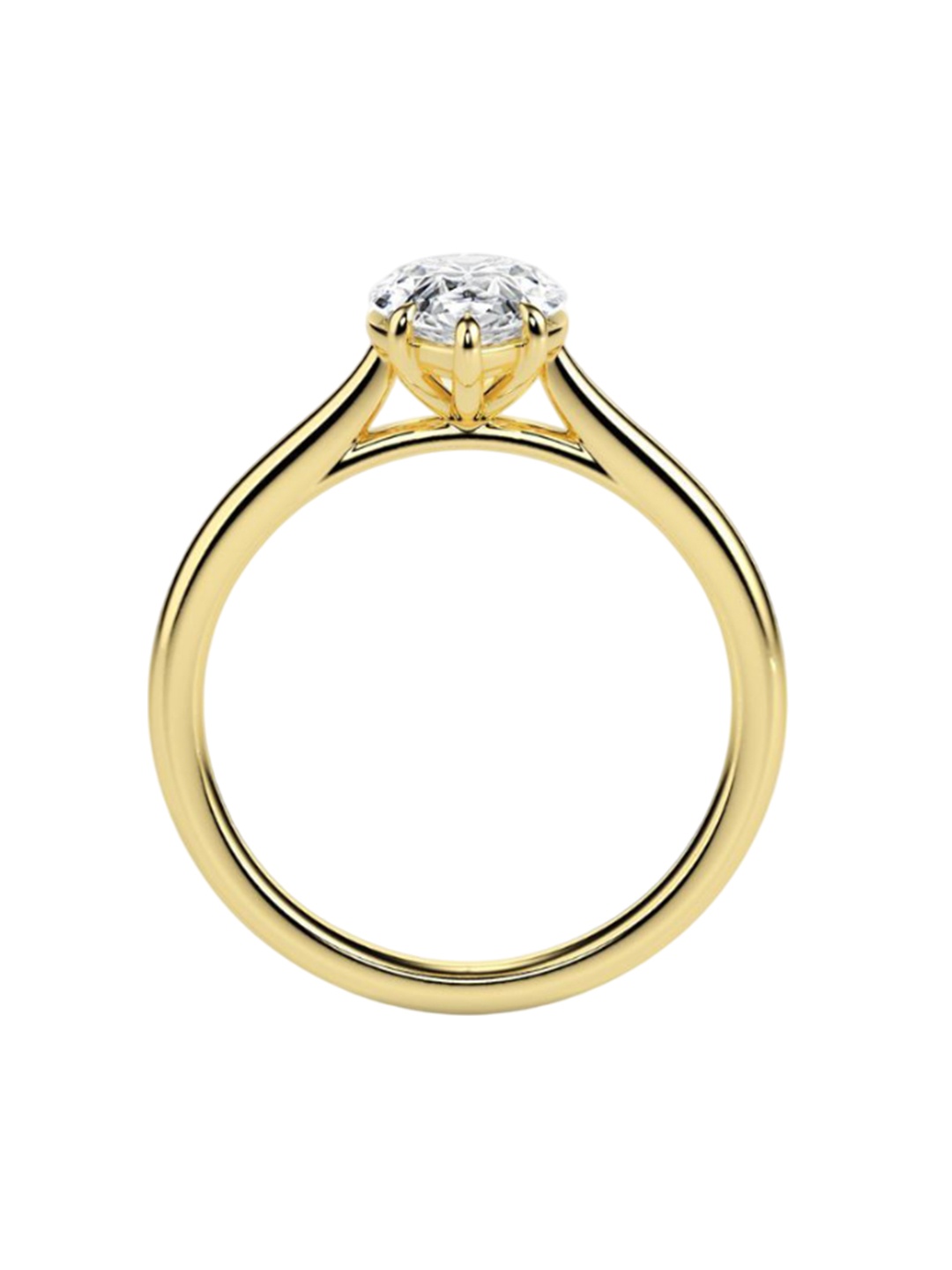 

Emori Pear Cut Solitaire Ring, Yellow