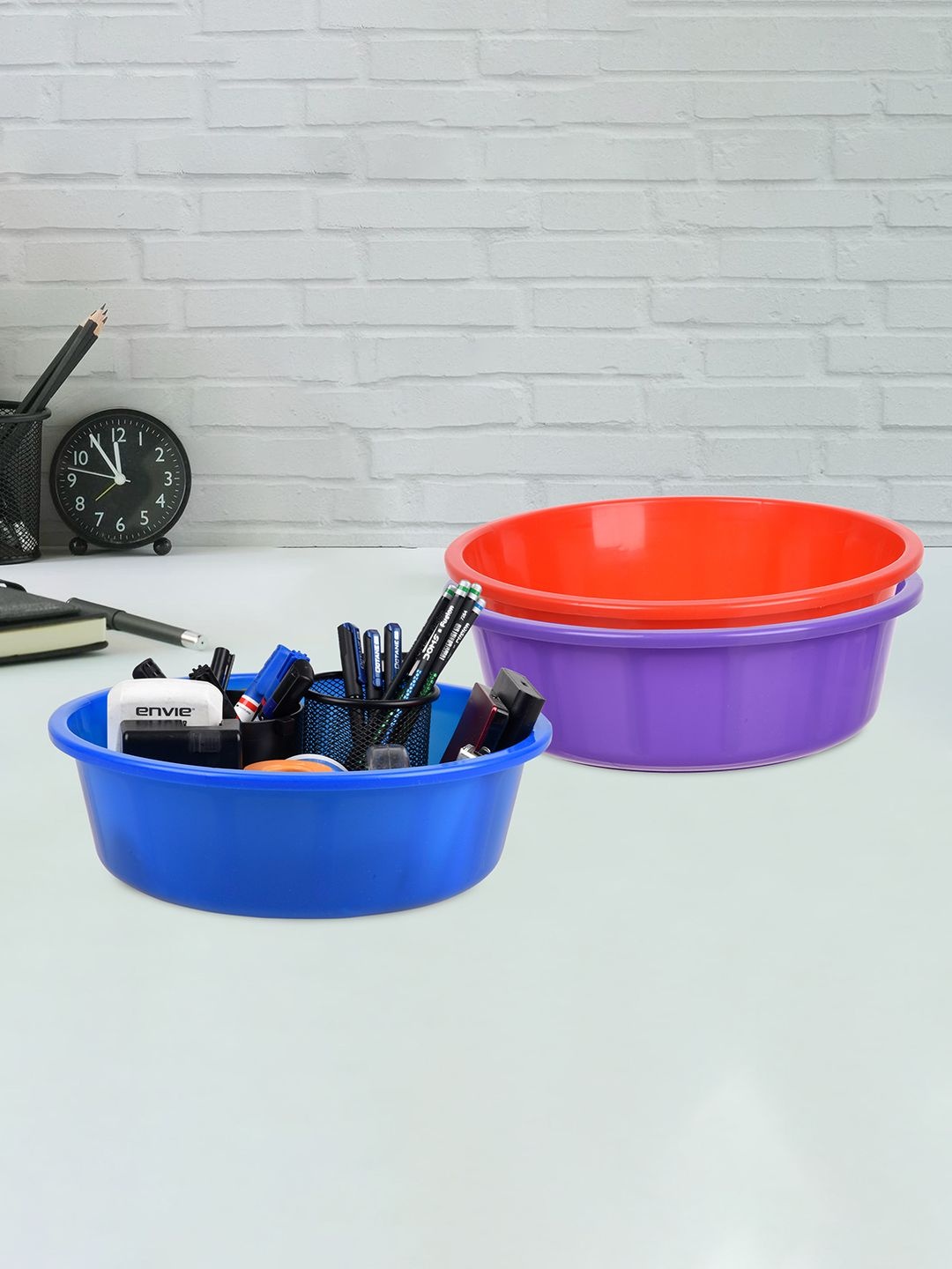 

Kuber Industries Purple & Red 3 Pieces Regular Multi-Utility Organisers