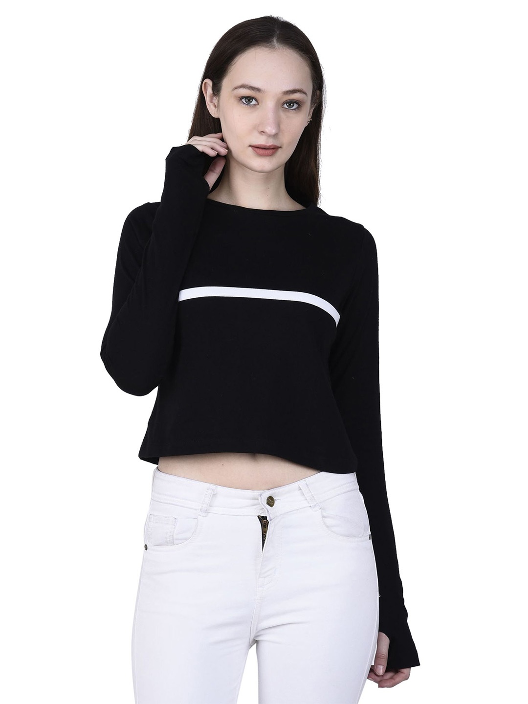 

ROARERS Cotton Crop Top, Na