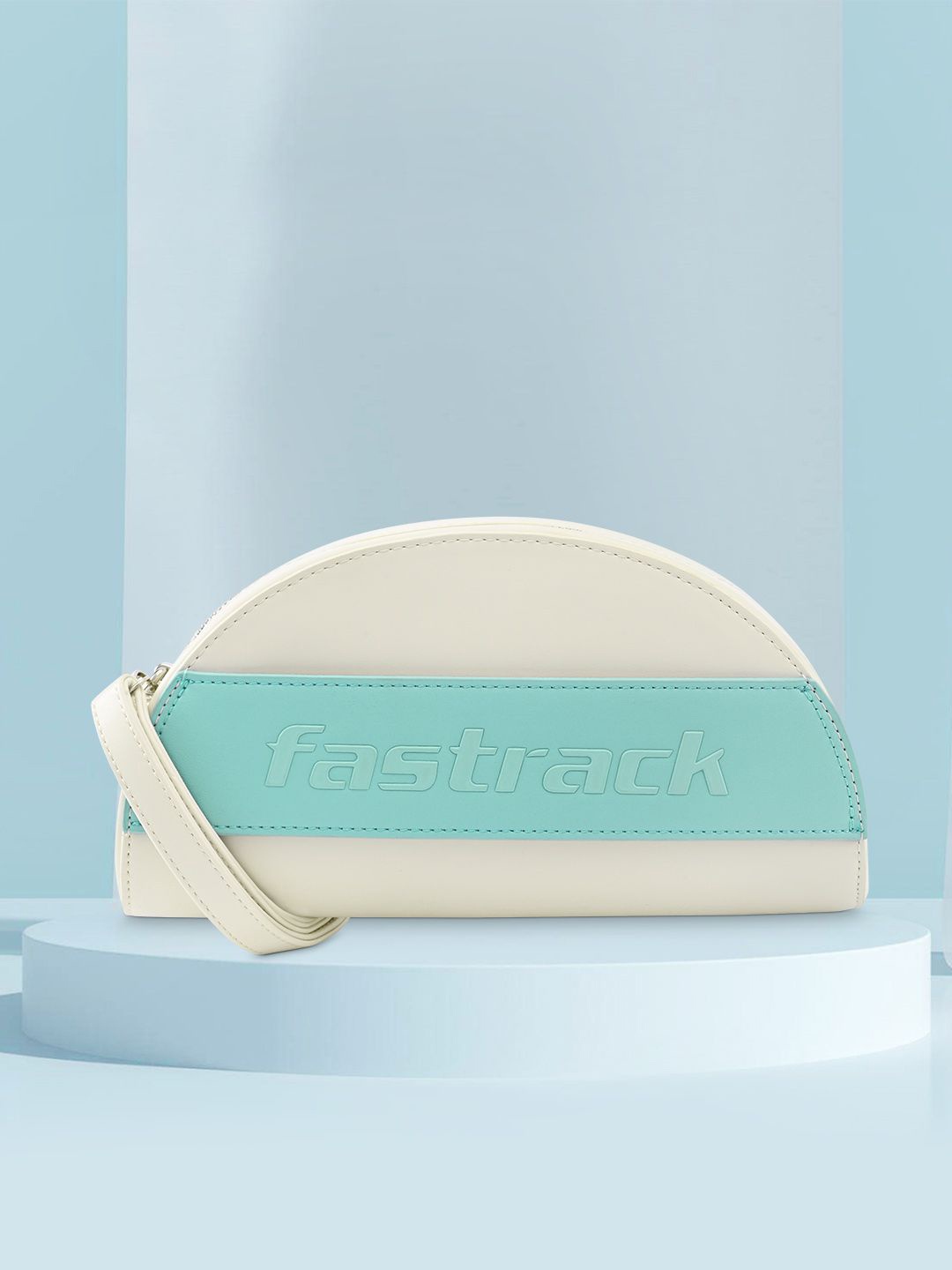 

Fastrack Women Colourblocked Half Moon Sling Bag, White