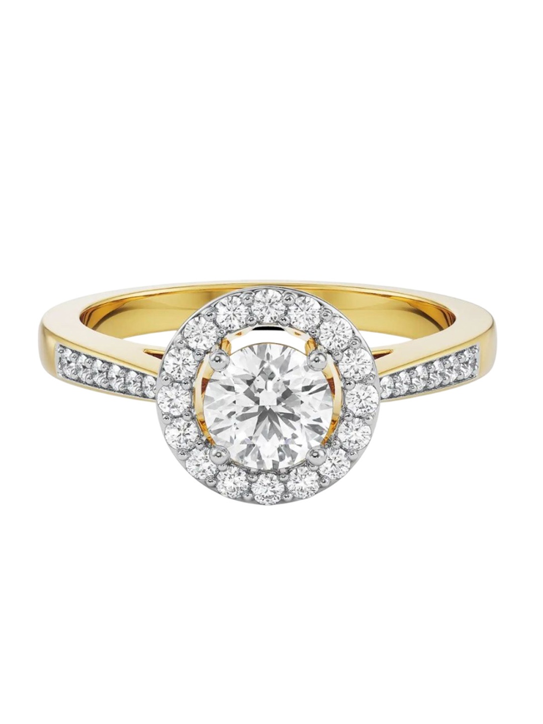 

Jenny Halo Diamond Ring, Yellow