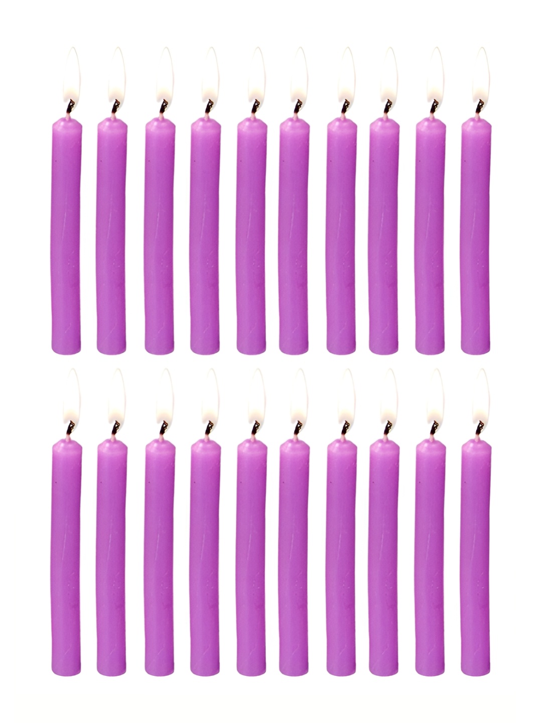

TRUE DECOR Purple 20 pieces Pillar Candle