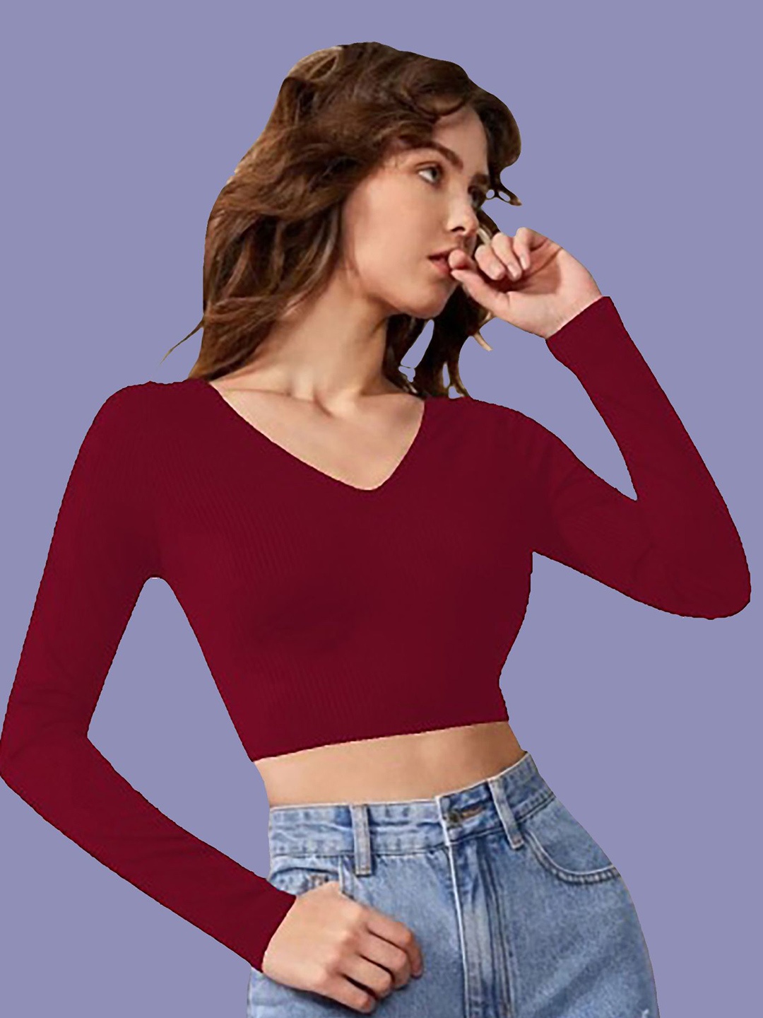 

Dream Beauty Fashion Crop Top, Maroon