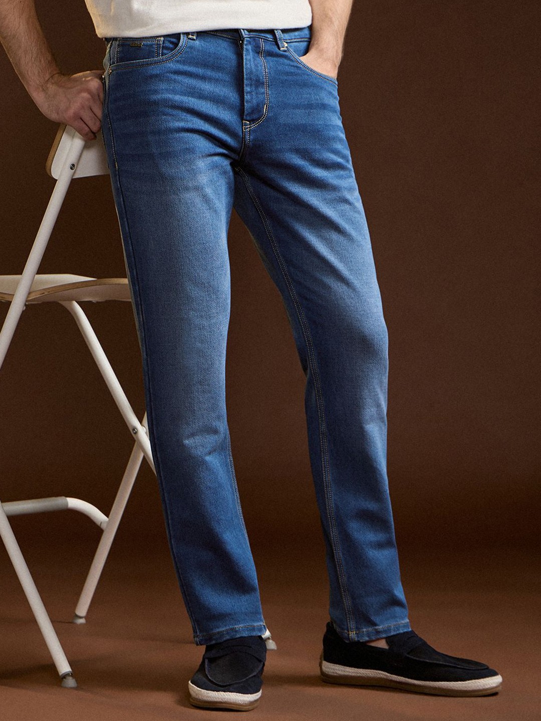

THE BEAR HOUSE Men Solid Slim Fit Jeans, Blue