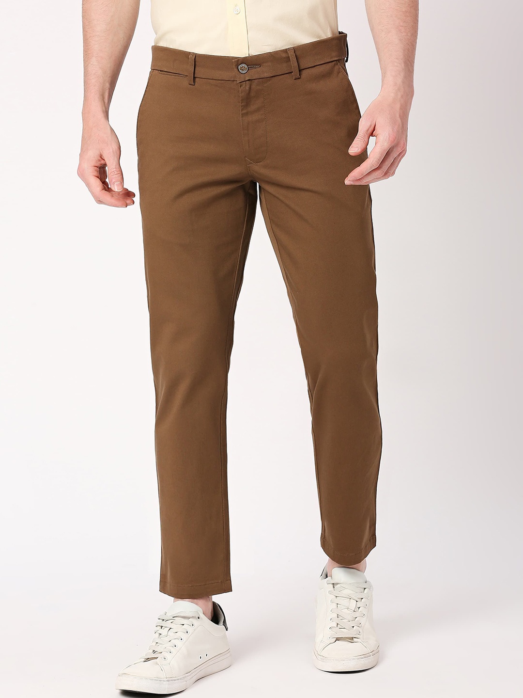 

Basics Men Comfort Trousers, Brown