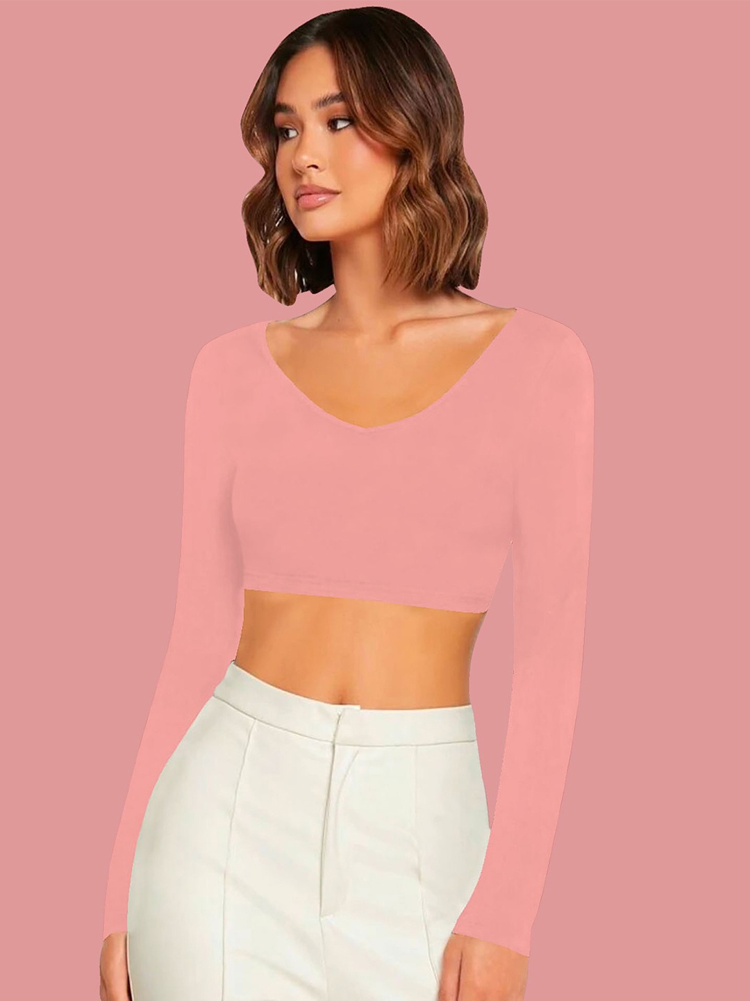 

Dream Beauty Fashion Crop Top, Peach