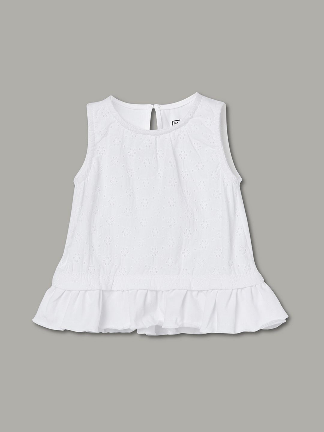 

Fame Forever by Lifestyle Embroidered Cotton Top, White