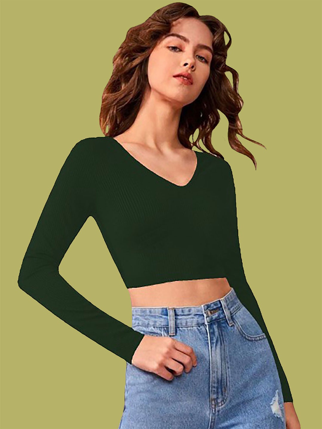 

Dream Beauty Fashion Crop Top, Green