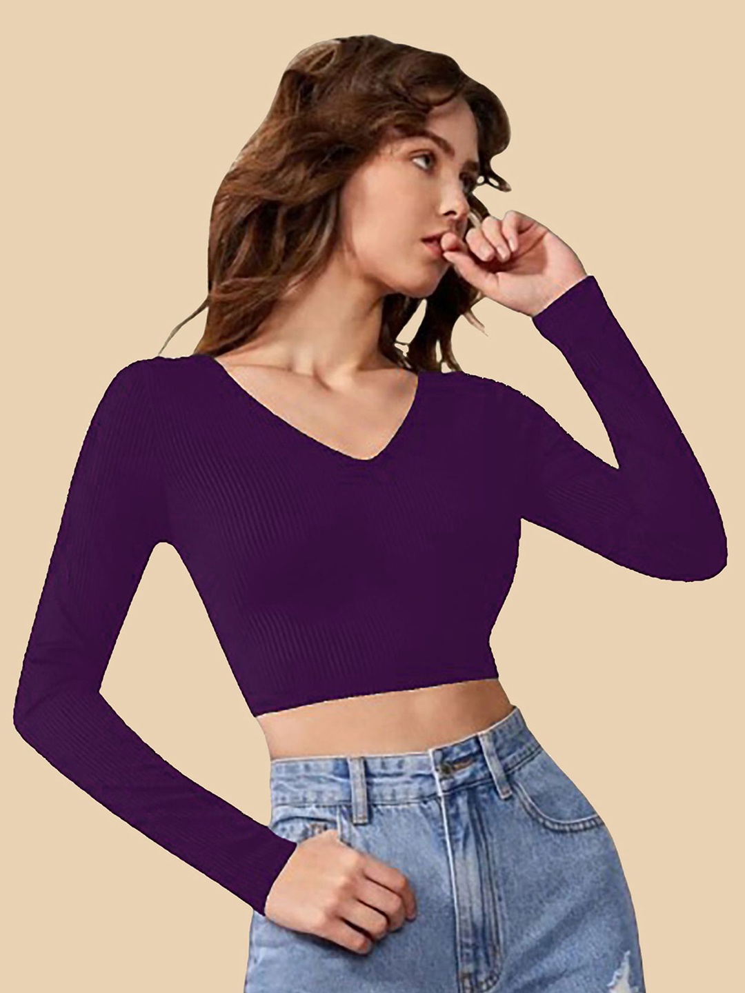 

Dream Beauty Fashion Crop Top, Purple