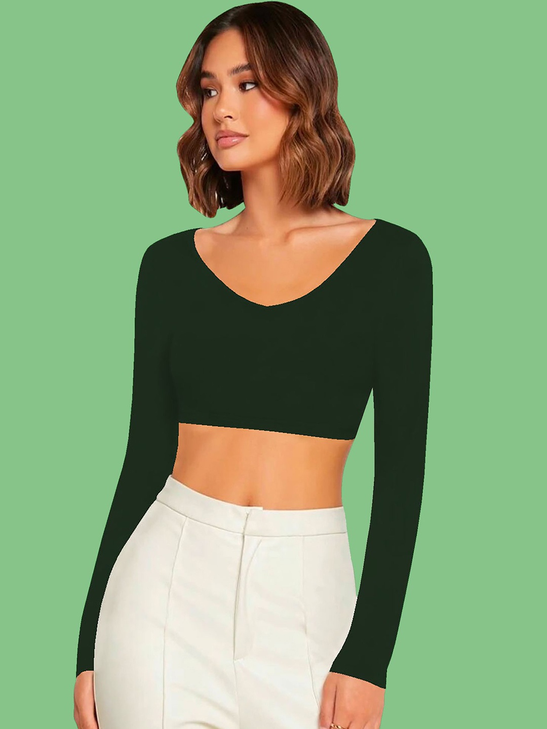 

Dream Beauty Fashion Crop Top, Green