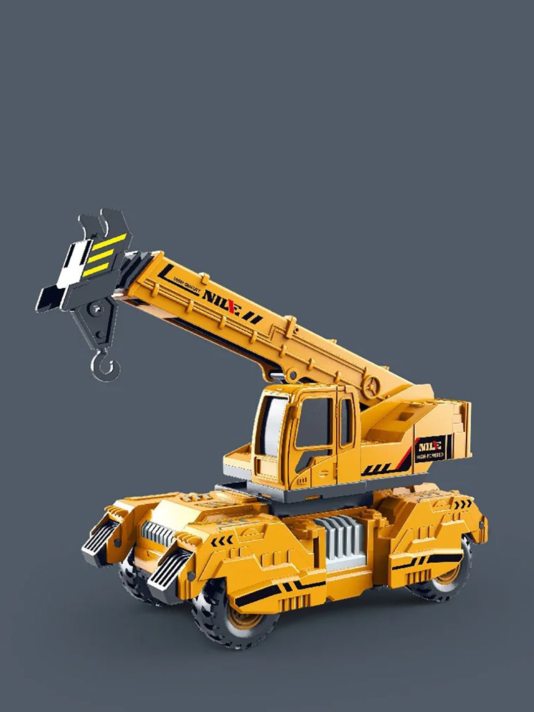 

DEUSON ECOM Kids 360 Rotation Crane Bulldozer Construction Toy Vehicle, Yellow