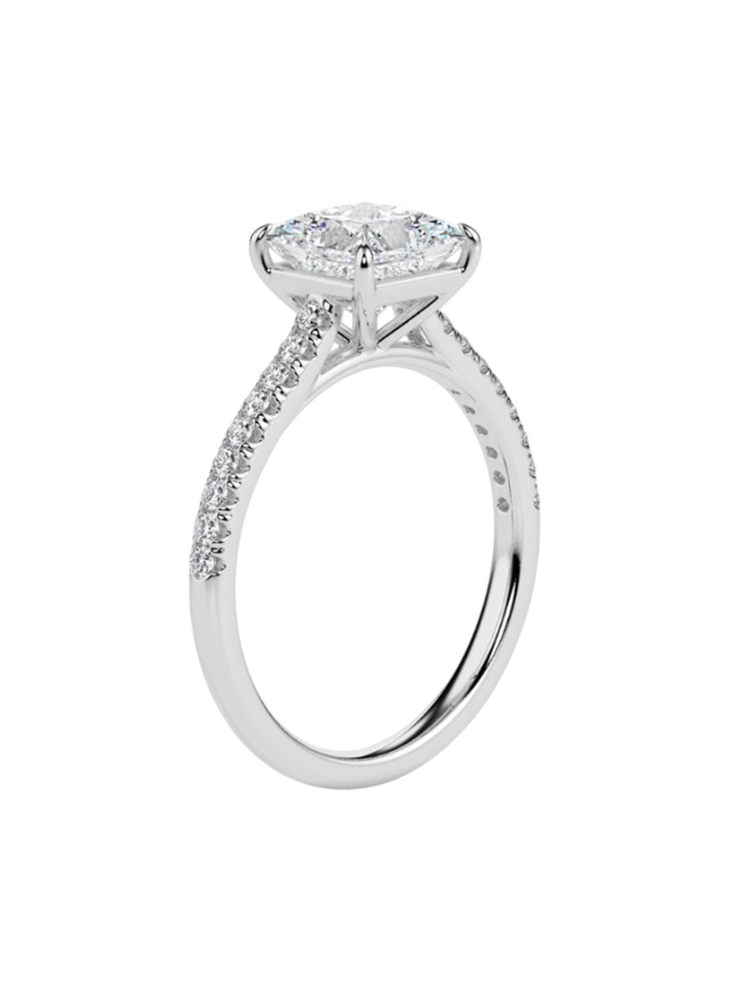 

Princess Cut Solitaire Ring, White