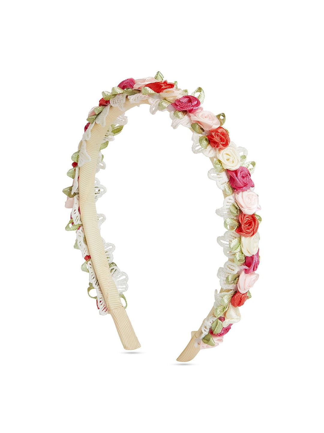 

RIBBON CANDY Girls Floral Hairband, Pink