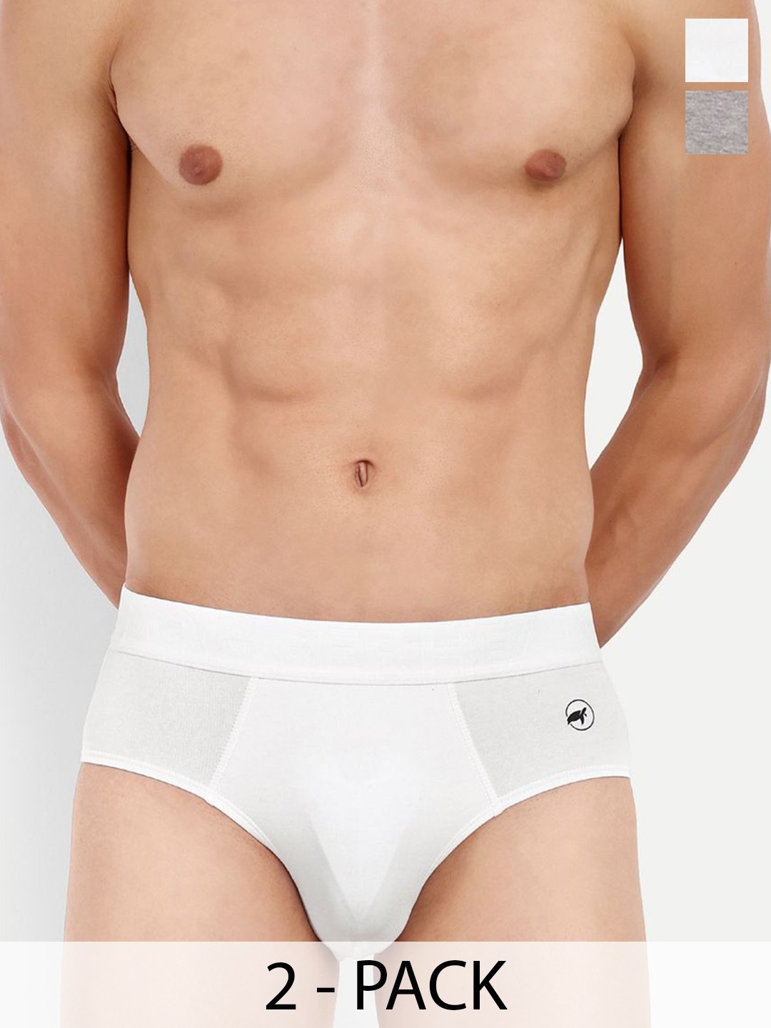 

LOGGERHEAD Pack Of 2 Cotton Hipster Briefs LHFB004-Anthra-White, Grey