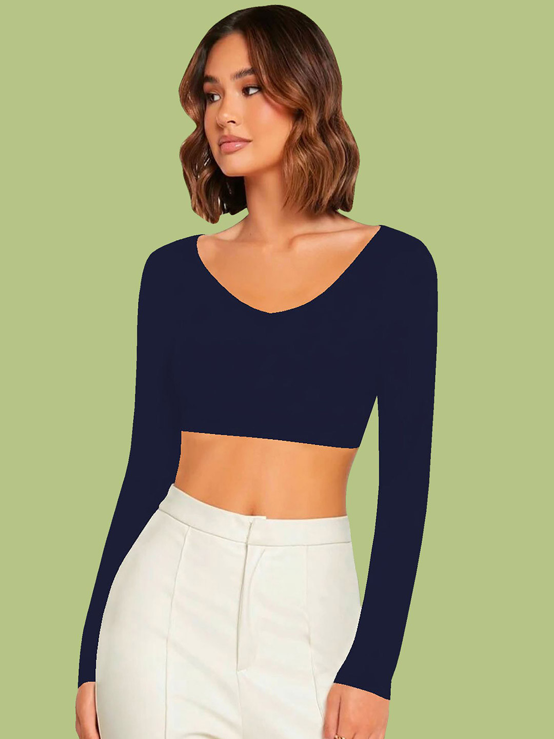 

Dream Beauty Fashion Crop Top, Navy blue