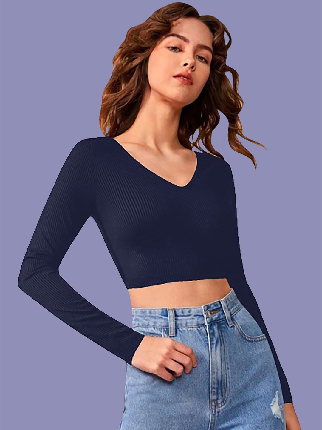 

Dream Beauty Fashion Crop Top, Navy blue