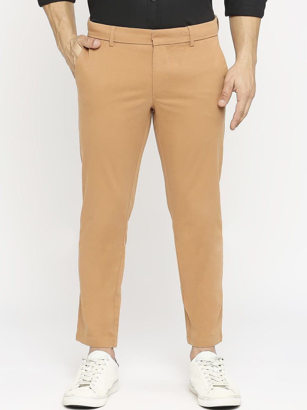 

Basics Men Comfort Trousers, Peach