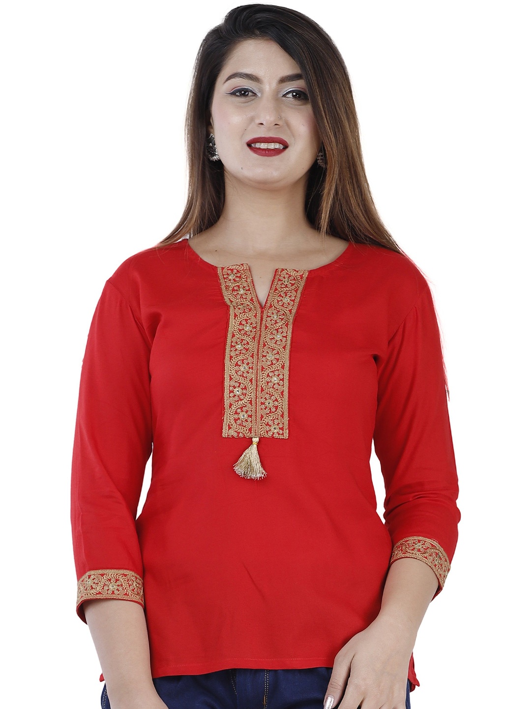 

Brijam Crop Top, Red