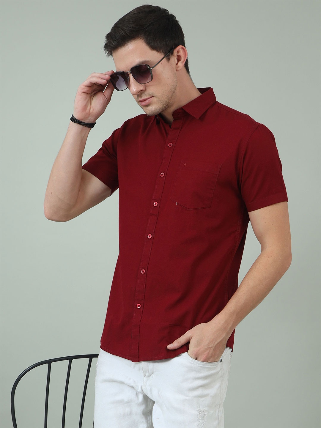 

AK SEQUENCE Men Opaque Casual Shirt, Red