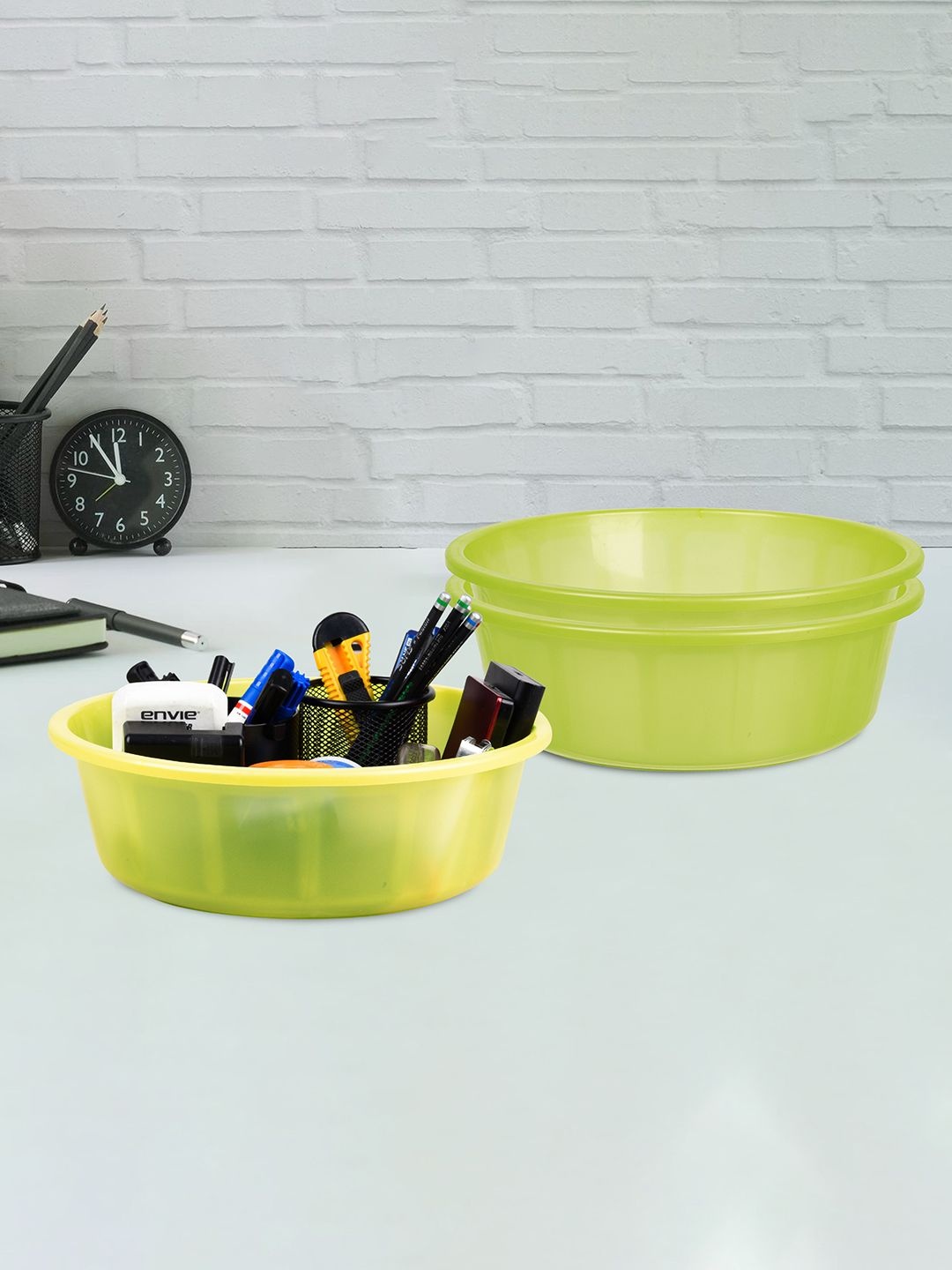 

Kuber Industries Green 3 Pieces Regular Desk Organisers 6L Each