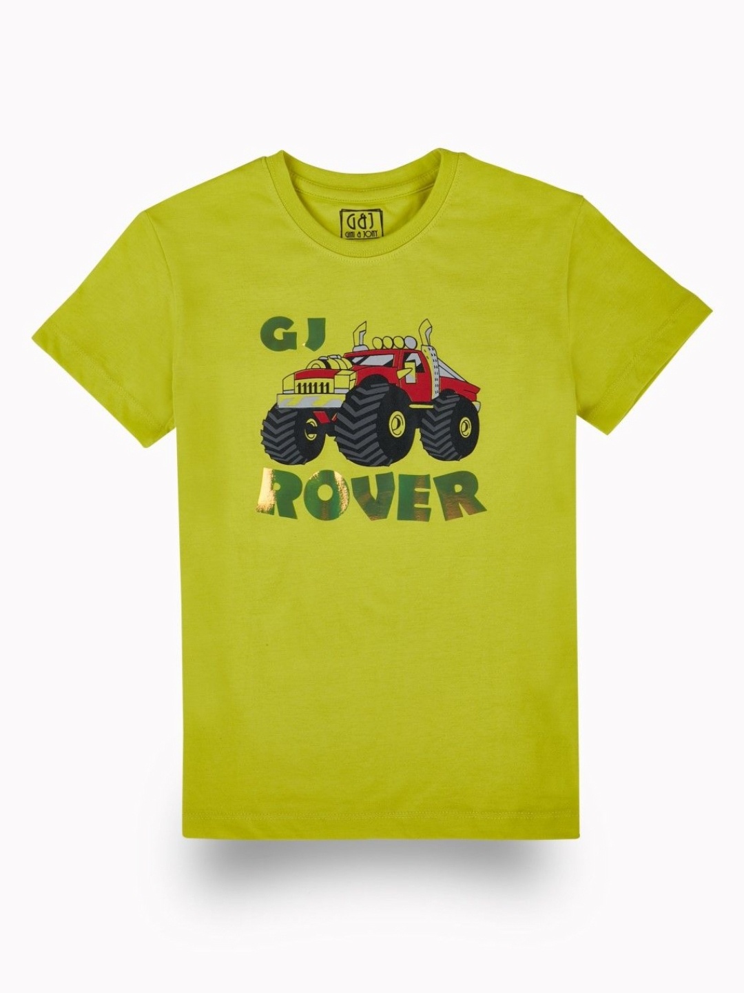 

Gini and Jony Boys Graphic Printed Round Neck Cotton T-shirt, Lime green
