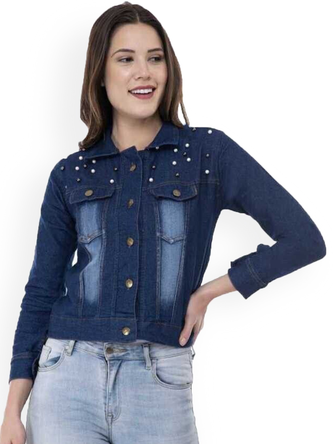 

KASHIAN Women Denim Jacket, Blue