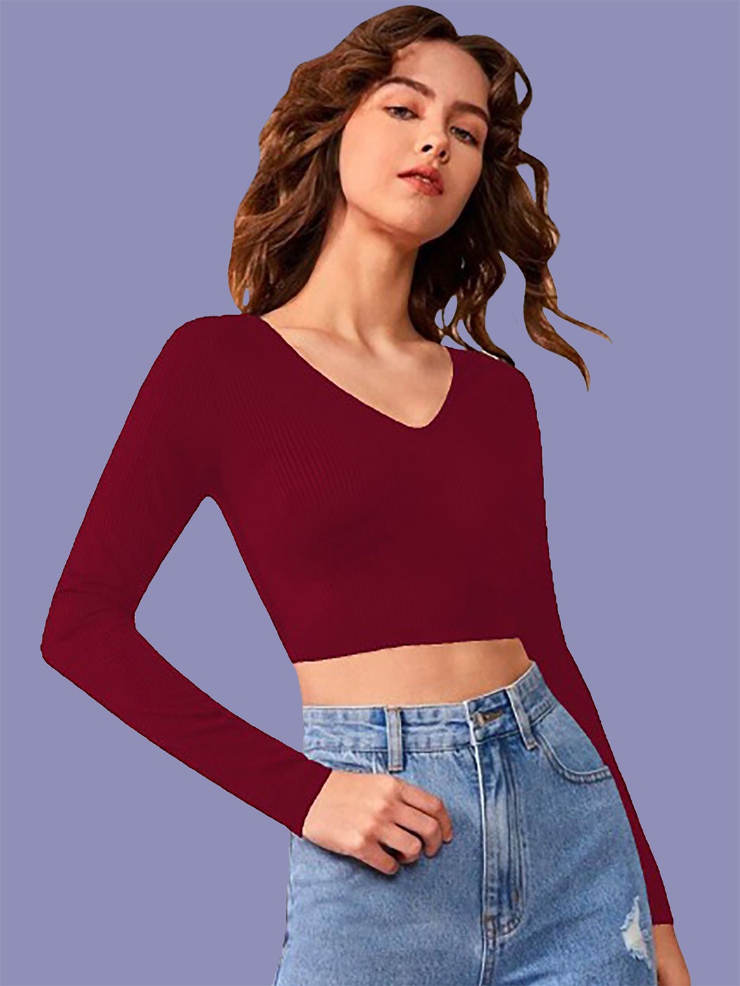 

Dream Beauty Fashion Crop Top, Maroon
