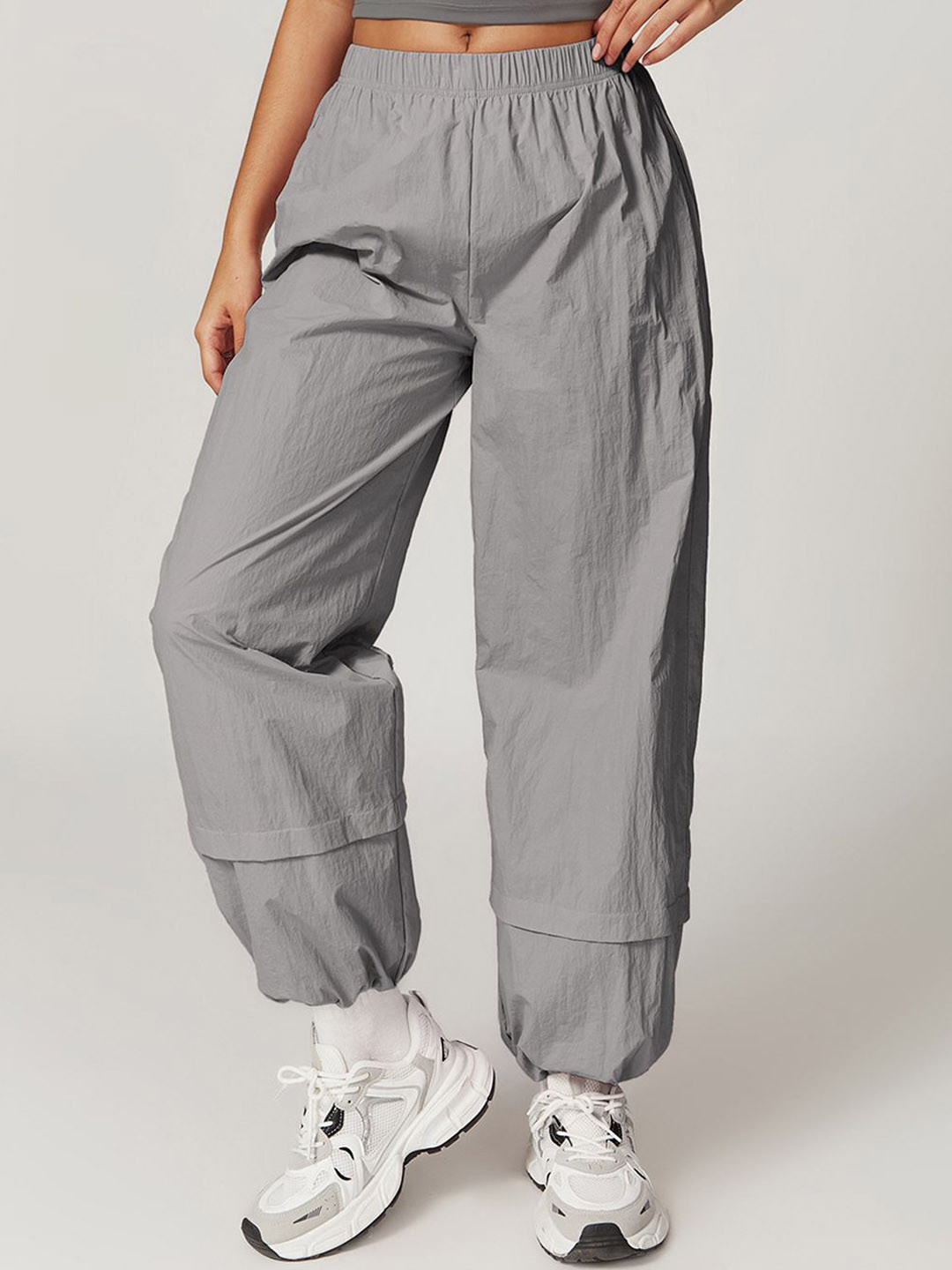 

StyleCast Loose-Fit Mid Rise Trousers, Grey