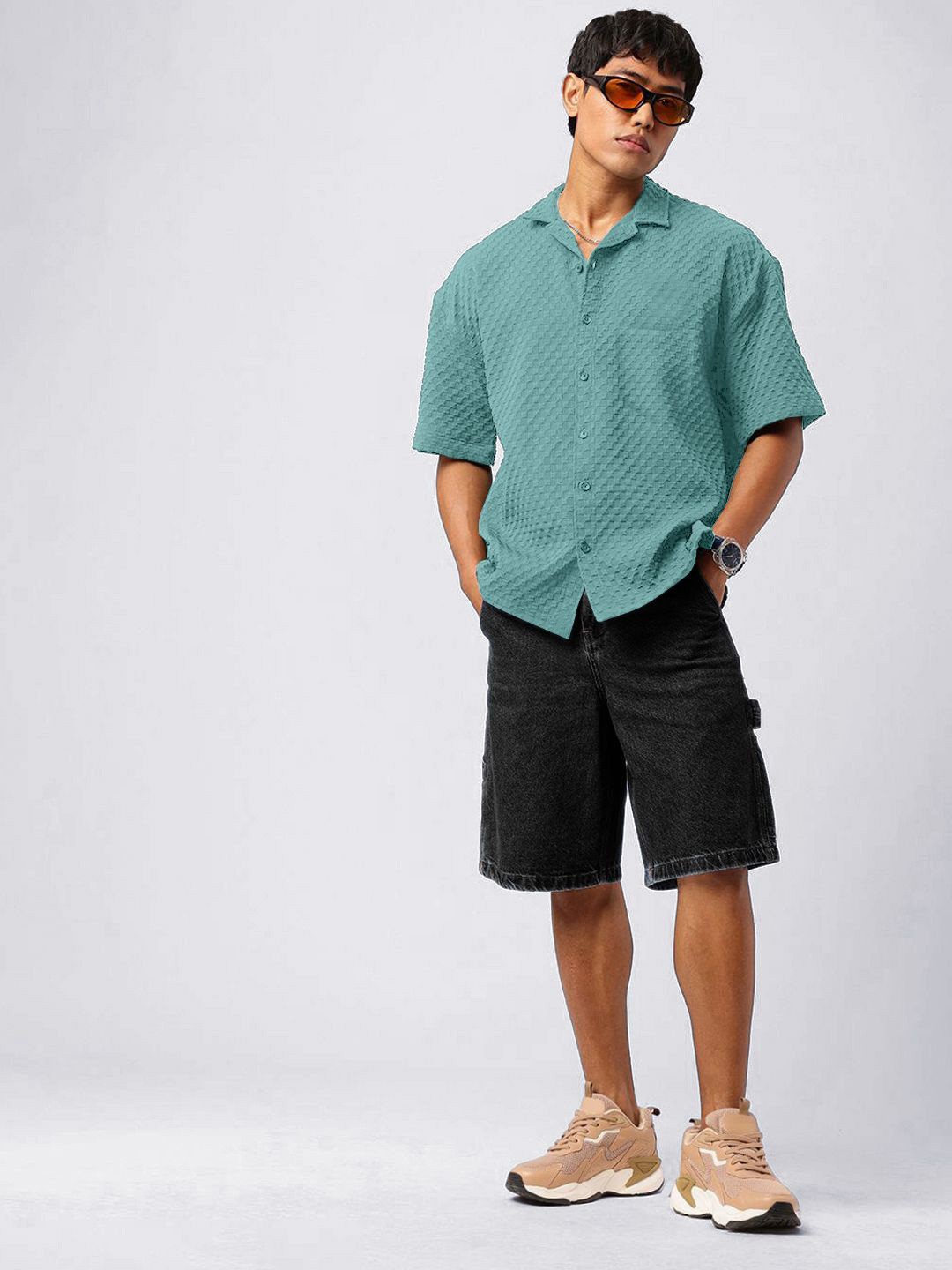 

Moda Rapido Men Standard Opaque Casual Shirt, Green