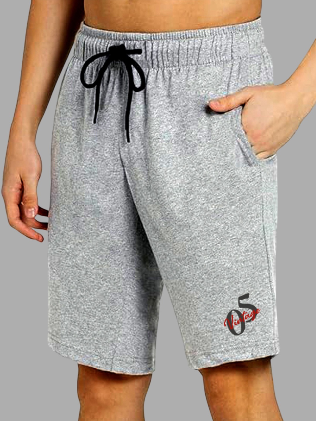 

Moda Rapido Men Regular Fit Mid-Rise Outdoor Shorts, Grey melange