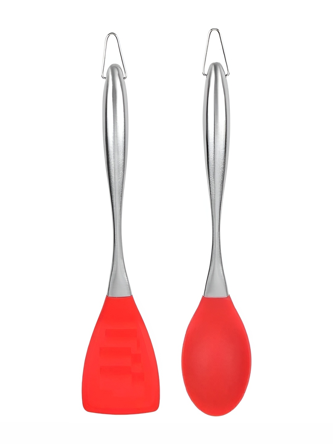 

Baskety 2025 Red 2 Pieces Plain Slotted Spatula With Serving Spoon