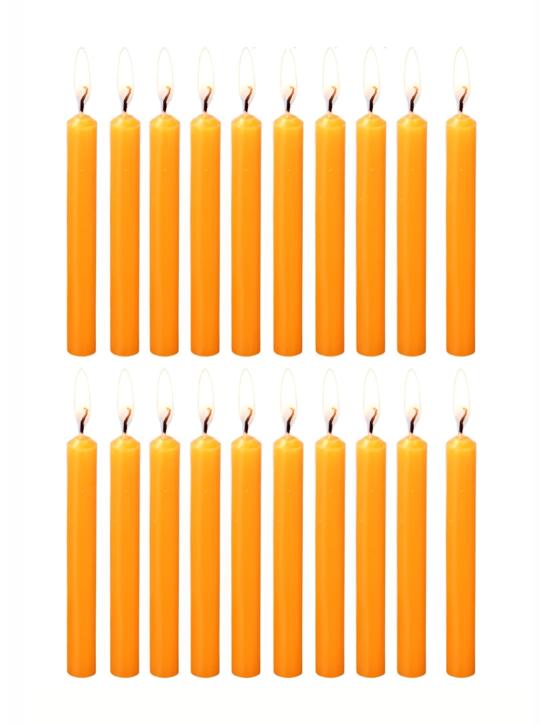 

TRUE DECOR Orange 20 pieces Pillar Candle