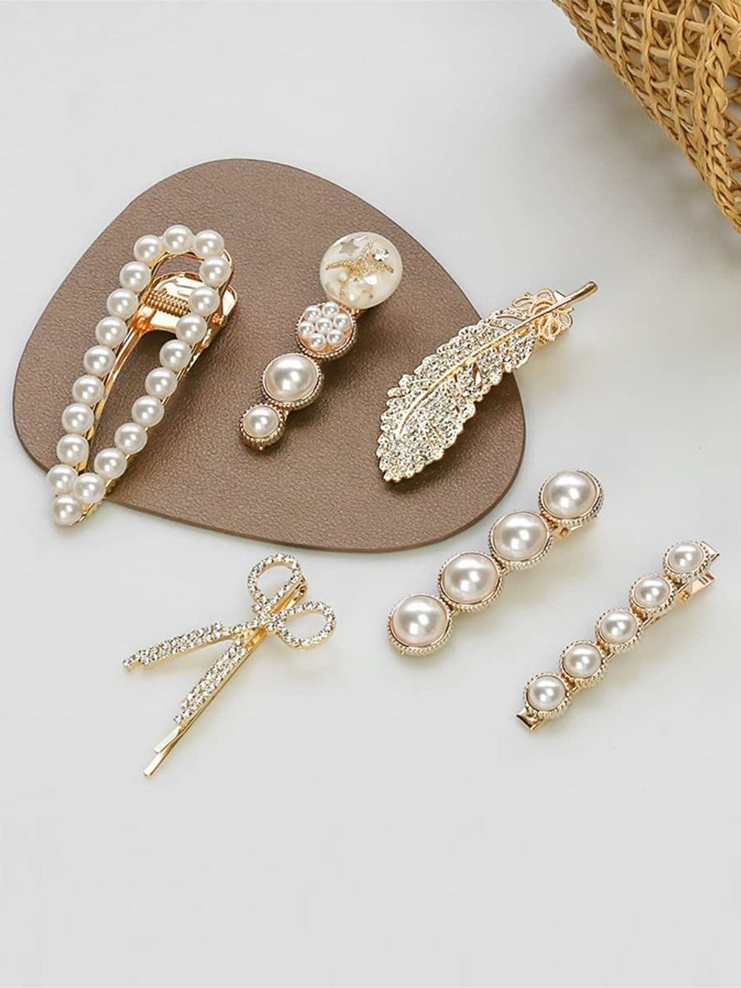 

ANNA CREATIONS Women Set of 11 Embellished Alligator Hair Clip, Multi